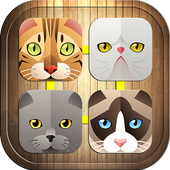 Match 3 Cat Face Cartoon icon