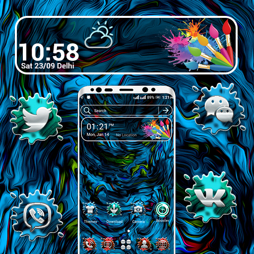 Oil Paint Launcher Theme icon