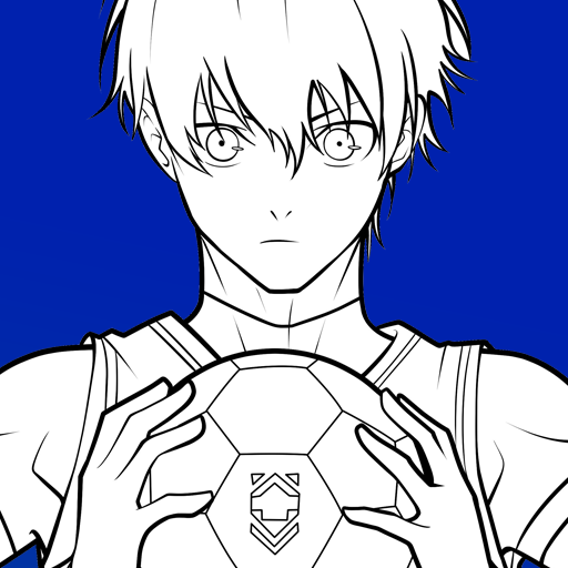 Draw Coloring Blue Lock icon