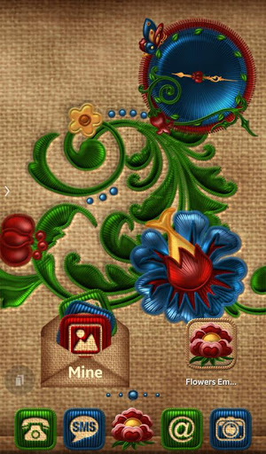 NEXT TSF  Smart LAUNCHER FLOWERS  EMBROIDERY THEME screenshot 3