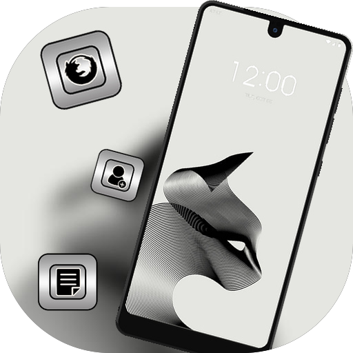 Abstract black line simple theme icon