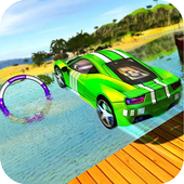 Water Slide Floating Car - Water Surfing Stunt Car icon