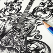 Design Drawings Guitar icon