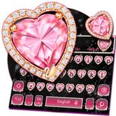 Pink Heart Diamond Keyboard Theme icon