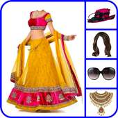 Net Lehenga Choli For Women Photo Montage on 9Apps