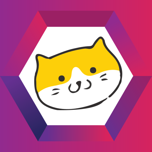 Cat tower the Hexagon block pu icon