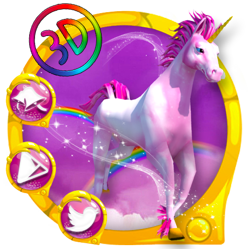 3d Pink Unicorn icon