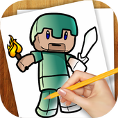 ikon Learn to Draw Minecraft
