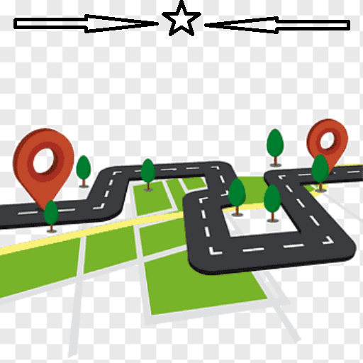 my location-current coordinates-drive and save icon