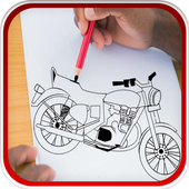 How to Draw a Motorcycle icon