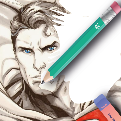 How to draw superheroes icon