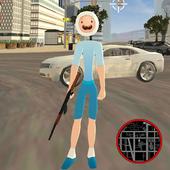 Adventure Finn stickman Rope Hero Vegas Gang Heros icon
