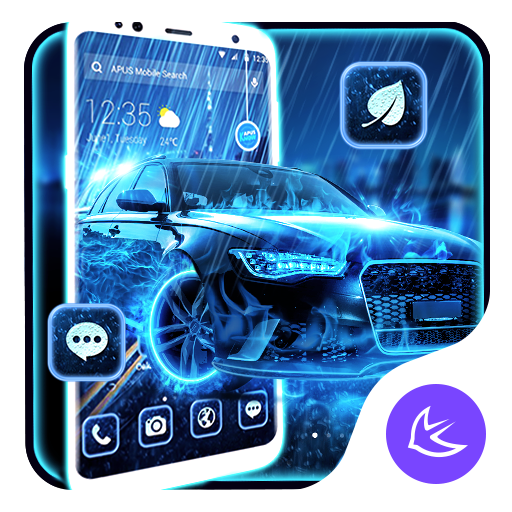 Speedy neon car APUS Launcher theme icon