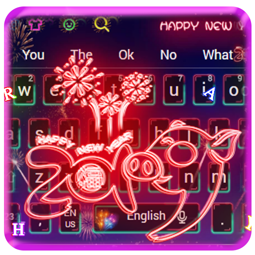 Happy New Year 2019 Keyboard icon