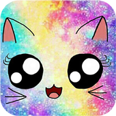 Tema Galaxy Cute Kitty Sparkle icon