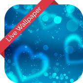 Blue Heart Cube 3D LWP icon