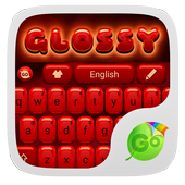 Glossy Red GO Keyboard Theme icon