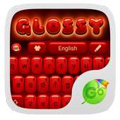 Glossy Red GO Keyboard Theme