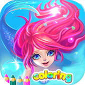 Coloring Books Mermaid icon