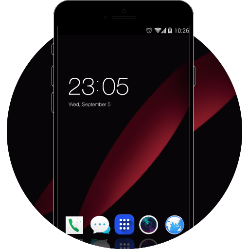 Theme for R5s HD: Black &amp; Red icon