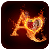 3D Fire Text Photo Frames icon