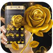 Golden Rose Love Luxury Theme on 9Apps