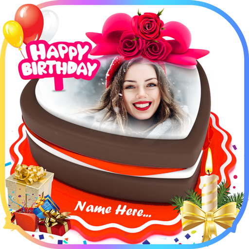 Birthday Cake With Name And Photo icon