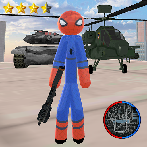 Stickman Spider Rope Hero Gangstar Crime icon
