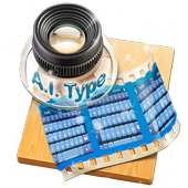 Blue piano keys AiType Skin