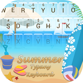 Summer Time on Beach Theme&amp;Emoji Keyboard icon