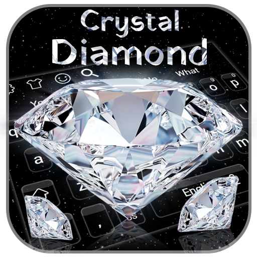 Crystal Diamond Black Keyboard Theme icon