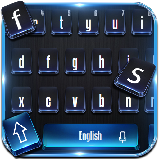 Black Blue Keyboard icon