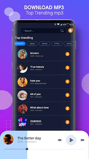 Music downloader - Mp3 downloader & Mp3 players screenshot 2