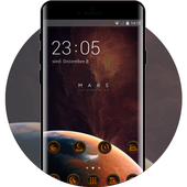 Theme for dark mars planet space icon