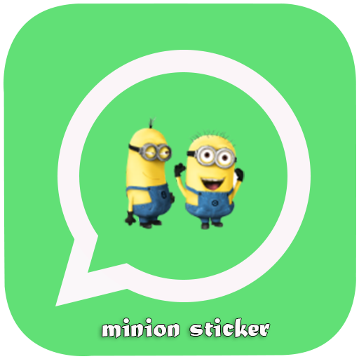 Cartoon minion chat sticker icon