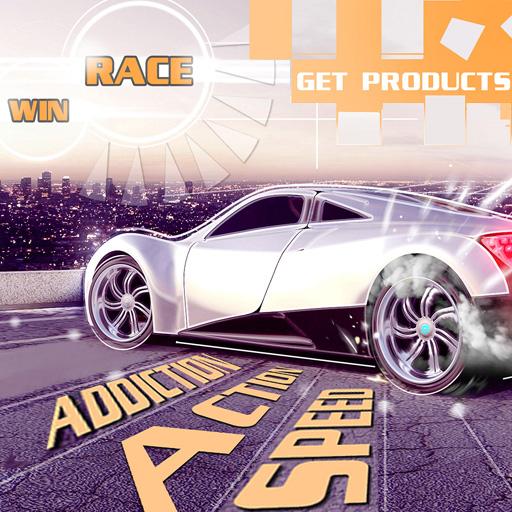 Racing men on town icon