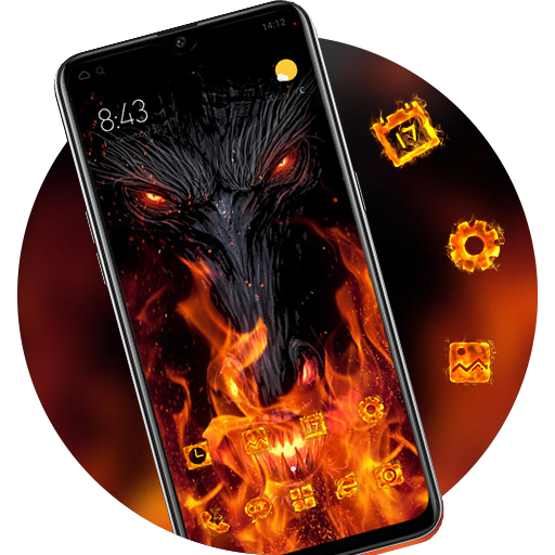 Burning Tree Warcraft dragon launcher theme icon