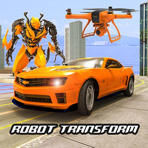 Drone Robot Car Transform Robot Transforming games icon