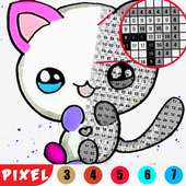 Cute Kitty Pix - Coloring by pixels draw sandbox on 9Apps