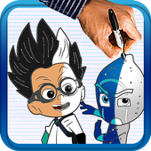 How To Draw Pj Masks characters icon