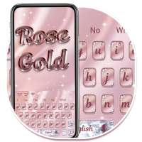 Diamond Rose Gold Keyboard Theme