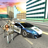 US Police Car Robot Transform: Cop Dog icon