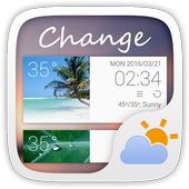 Change GO Weather Widget Theme icon