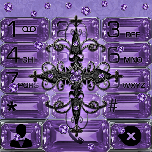 Purple Gothic Cross Dialer theme icon