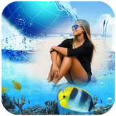 Water Background Frames and Photo Editing icon