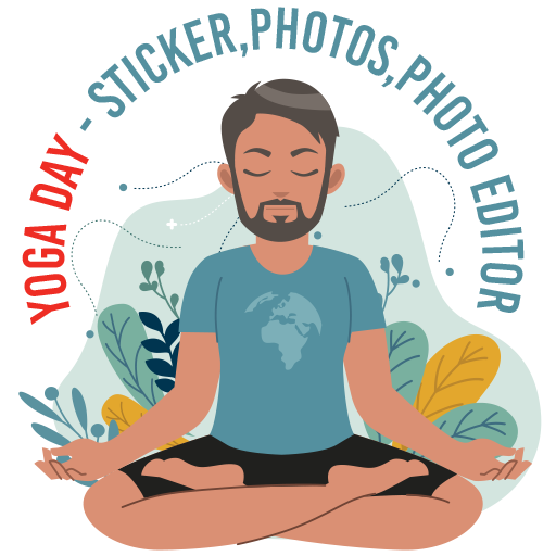 Yoga day - sticker, photos and photo Editor icon
