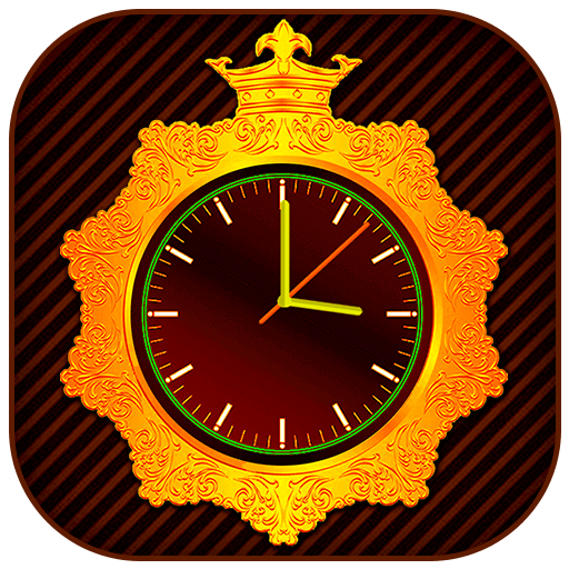 royal gold clock live wallpaper offline icon