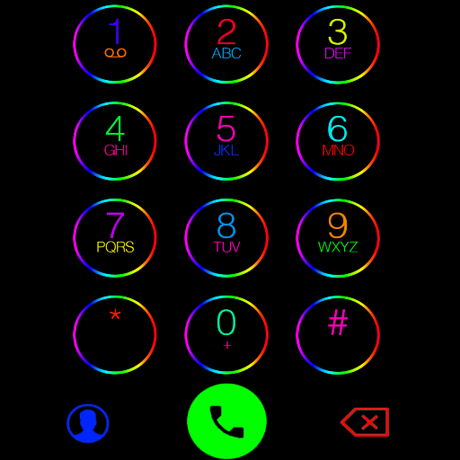THEME i 9 BLACK COLOR EXDIALER icon