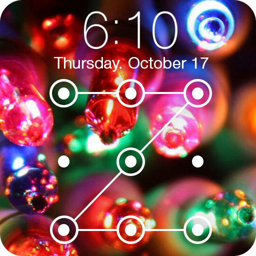 Christmas Lights Garlands HD Wallpaper Lock Screen आइकन