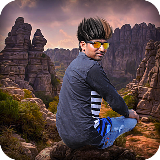 Hill Photo Editor - green hill multi photo frame icon